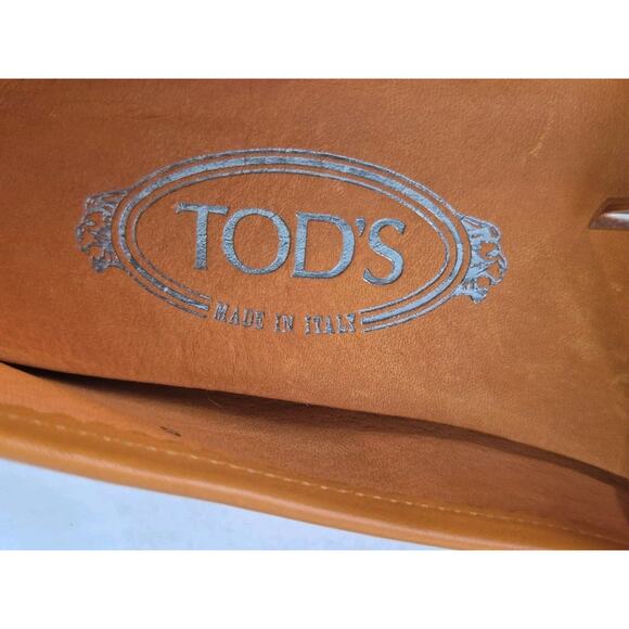 Tod’s Women’s Suede Driving Loafers Orange Size 5 Made in Italy Moccasins - Picture 10 of 11